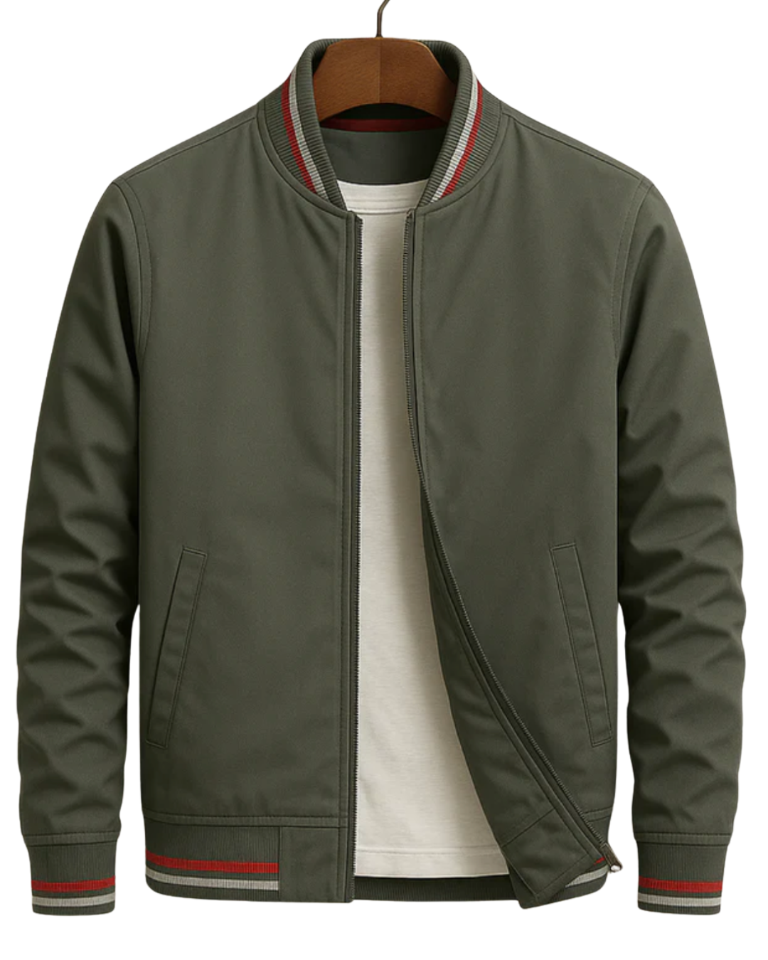 Men's Zip-Up Bomber Jacket