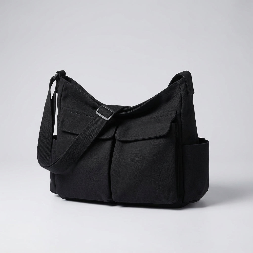Messenger Bag with Adjustable Strap and Multiple Pockets – Durable, Reinforced Design