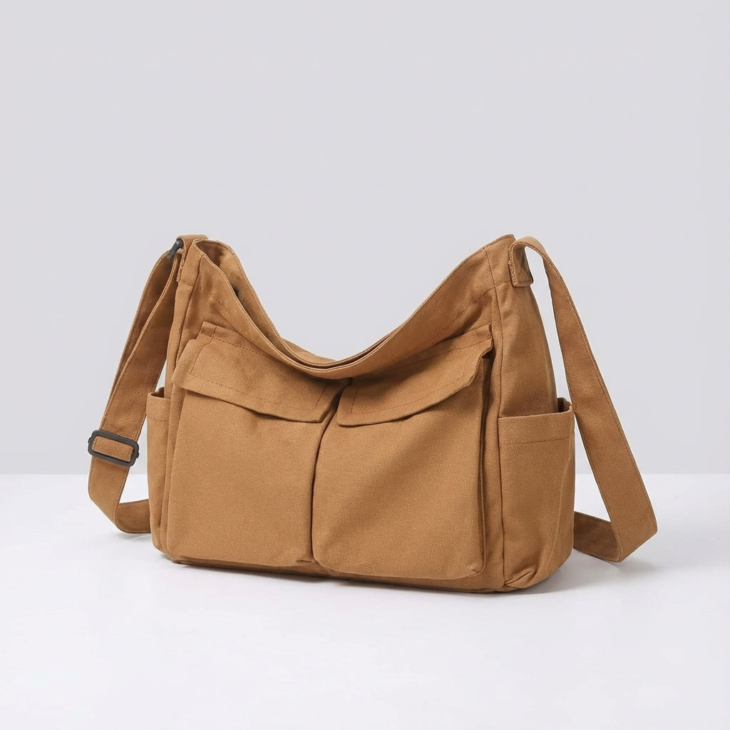 Messenger Bag with Adjustable Strap and Multiple Pockets – Durable, Reinforced Design
