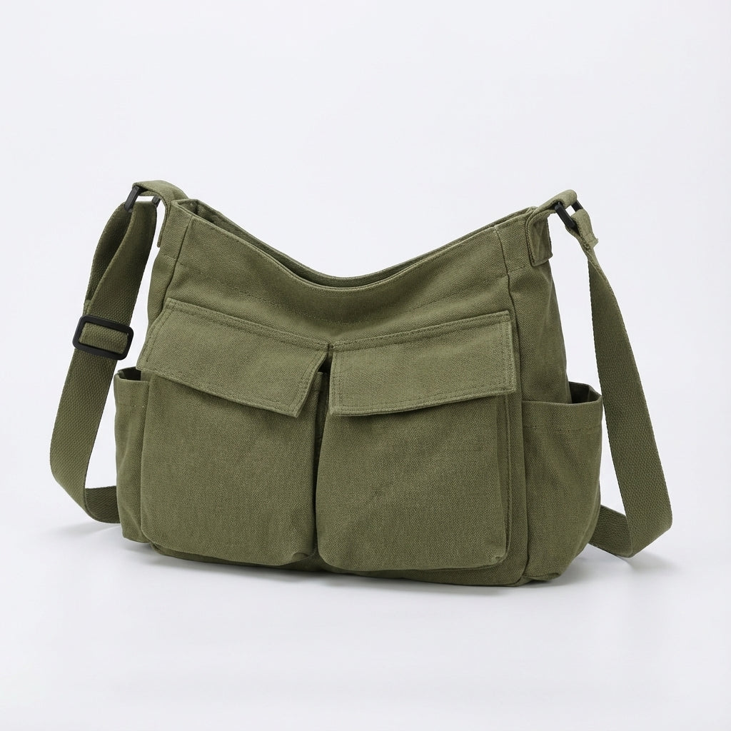 Messenger Bag with Adjustable Strap and Multiple Pockets – Durable, Reinforced Design