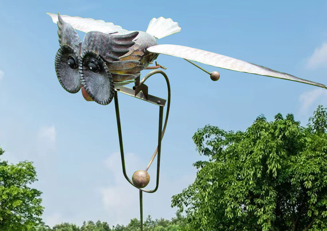 Metal Bird Wind Spinner - Decorative Garden Ornament