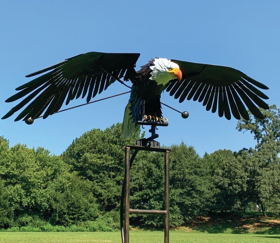 Metal Bird Wind Spinner - Decorative Garden Ornament