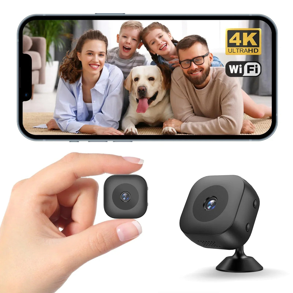 Mini Wi-Fi Camera with Motion Detection and Full HD 1080P - Compact Security Camera