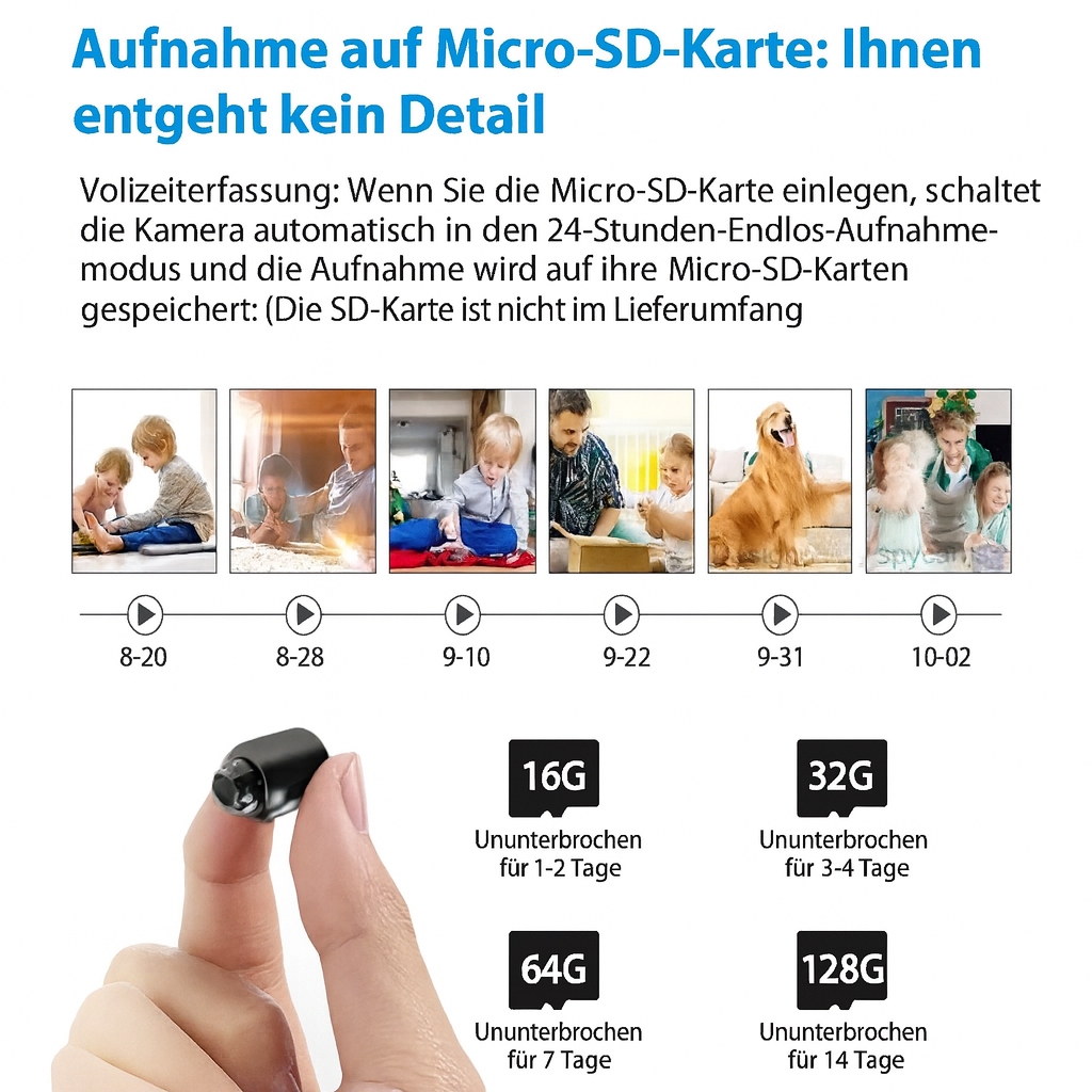 Mini WiFi Security Camera with Night Vision and Motion Detection