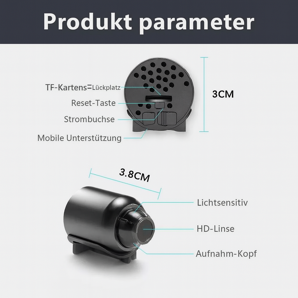 Mini WiFi Security Camera with Night Vision and Motion Detection