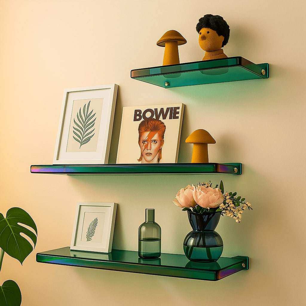 Minimalist Acrylic Floating Wall Shelf for Display and Storage