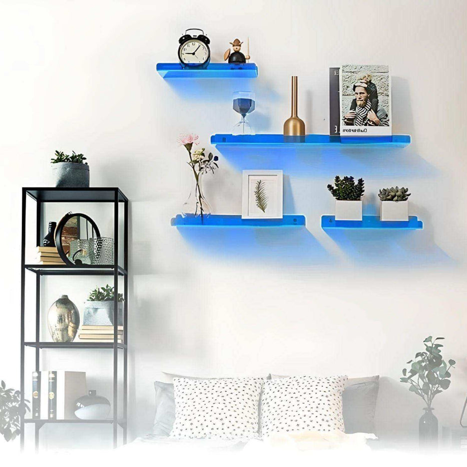 Minimalist Acrylic Floating Wall Shelf for Display and Storage