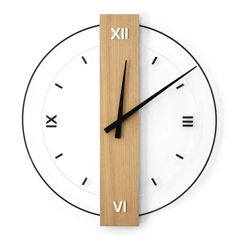 Minimalist Silent Wooden Wall Clock