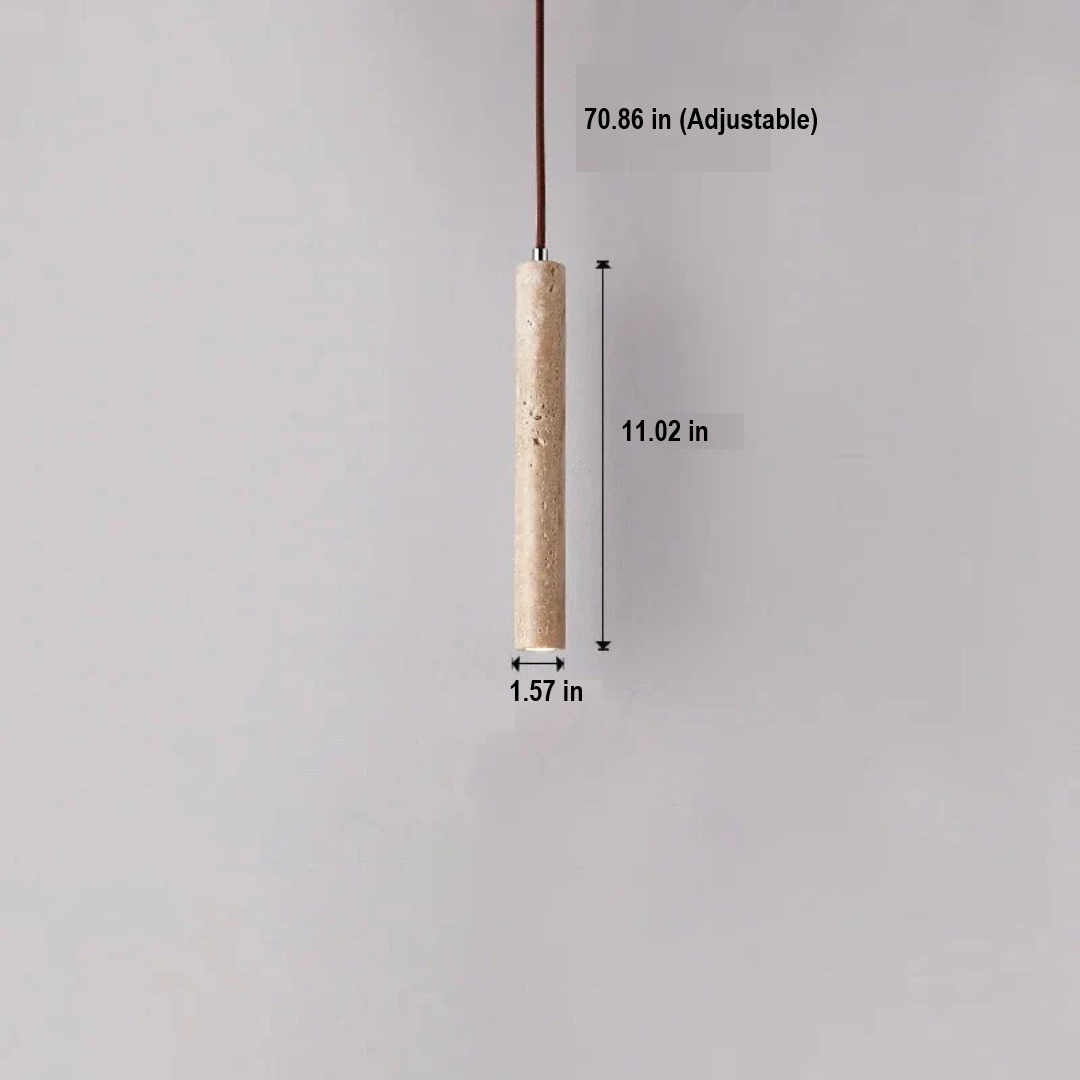Minimalist Travertine Wabi-Sabi Style LED Pendant Light