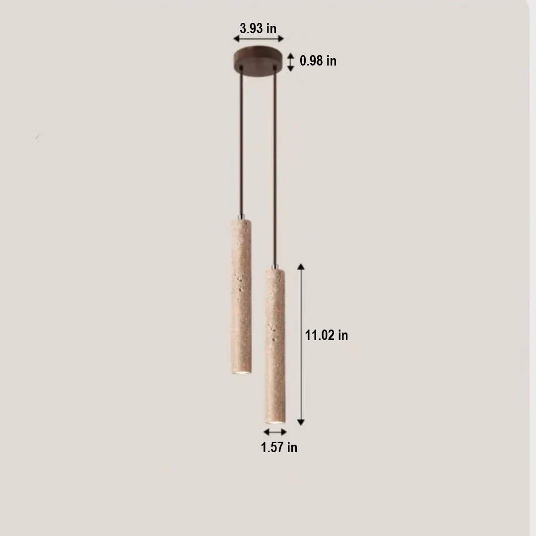 Minimalist Travertine Wabi-Sabi Style LED Pendant Light