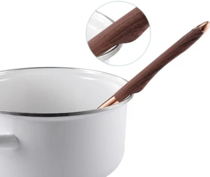 Modern 10-Piece Silicone Cooking Utensil Set with Wood Look