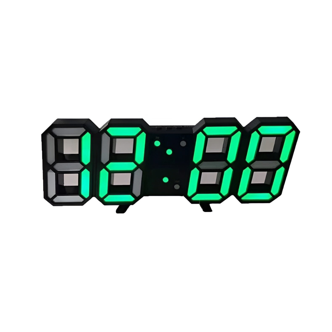 Modern 3D Digital Wall Clock with LED Backlight