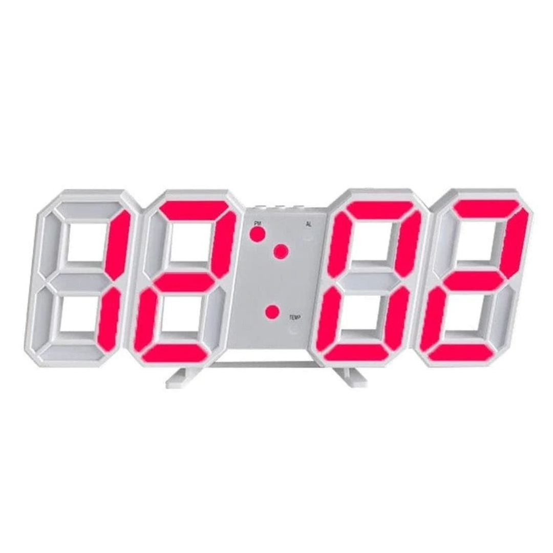 Modern 3D Digital Wall Clock with LED Backlight