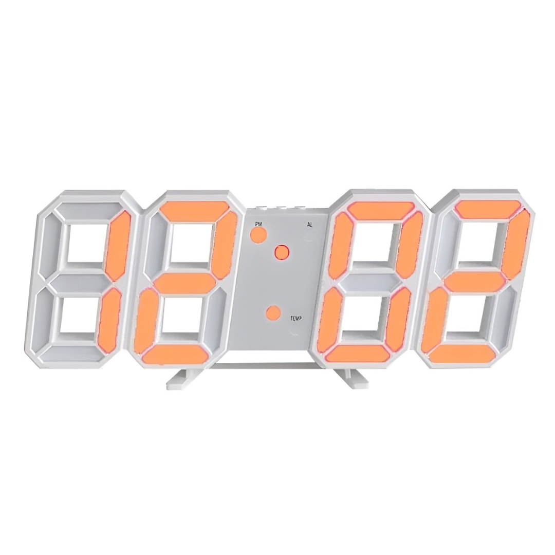 Modern 3D Digital Wall Clock with LED Backlight