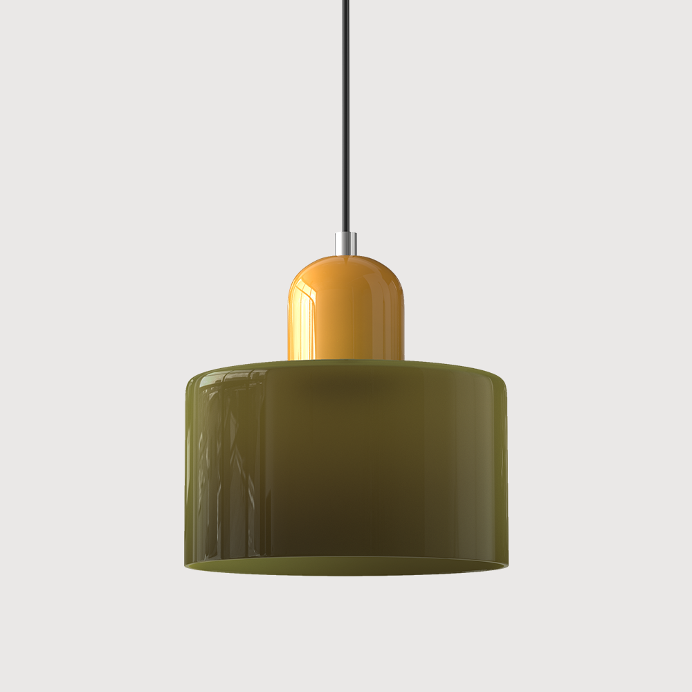 Modern Colored Glass Geometric Pendant Lamp