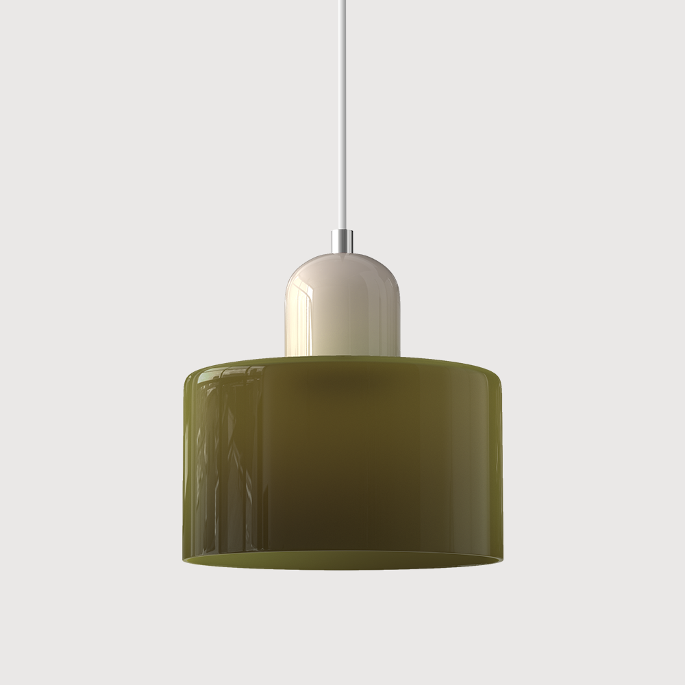 Modern Colored Glass Geometric Pendant Lamp