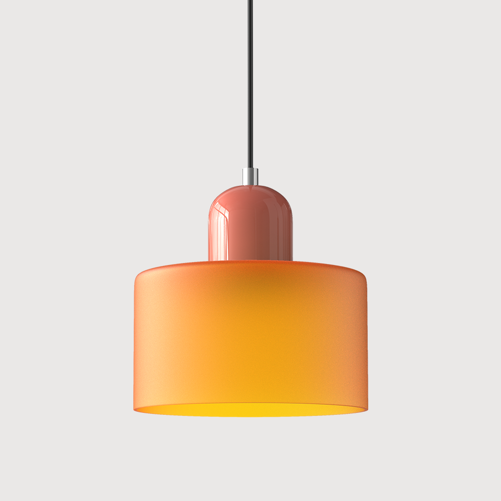 Modern Colored Glass Geometric Pendant Lamp