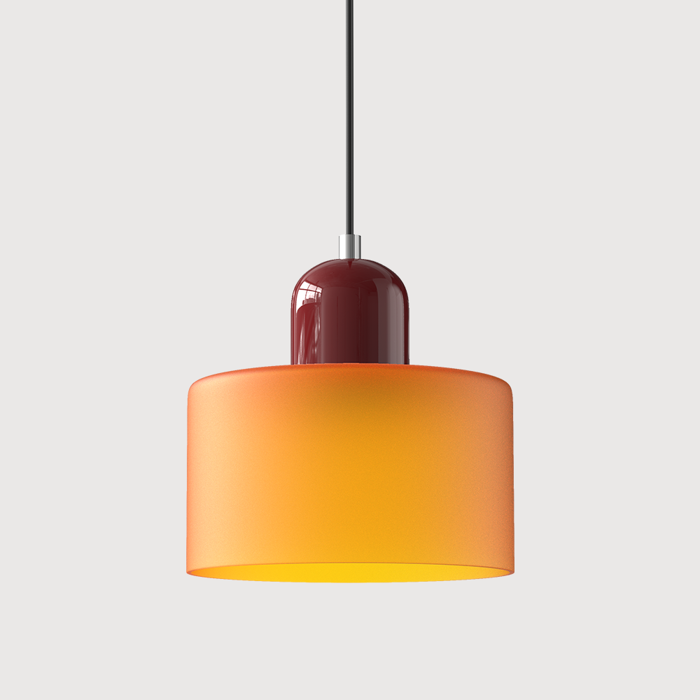 Modern Colored Glass Geometric Pendant Lamp