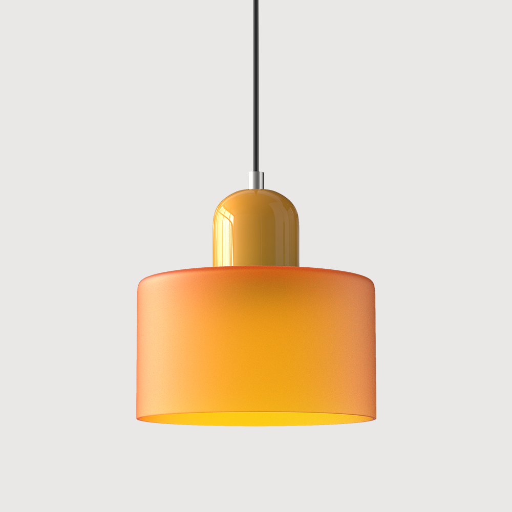 Modern Colored Glass Geometric Pendant Lamp