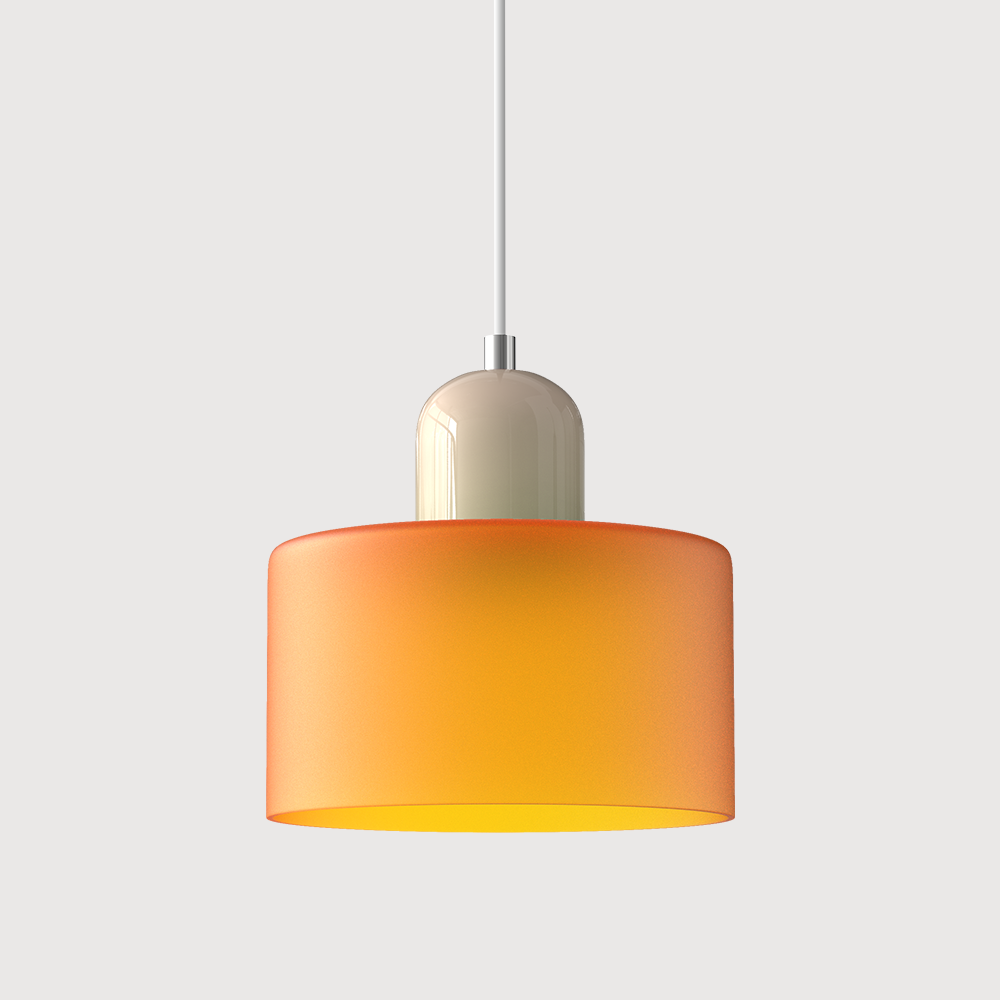 Modern Colored Glass Geometric Pendant Lamp