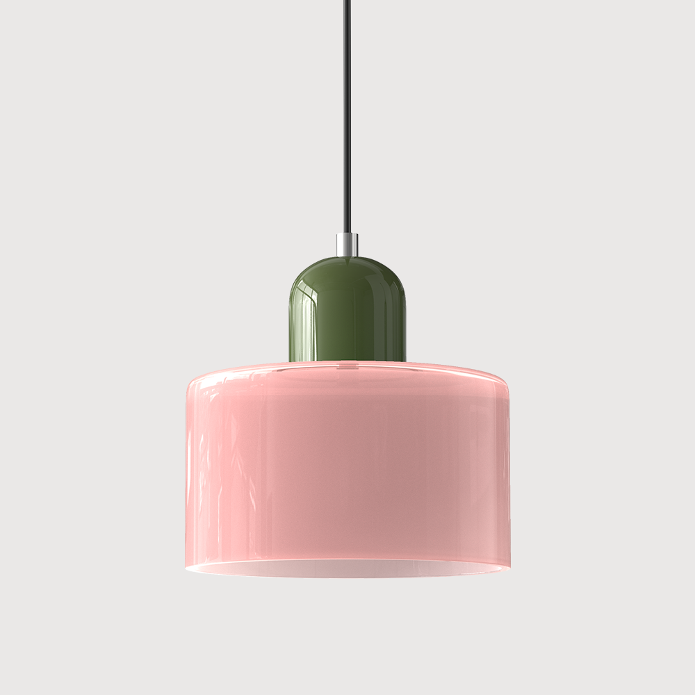 Modern Colored Glass Geometric Pendant Lamp