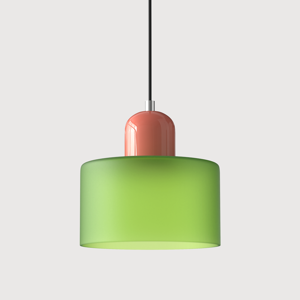 Modern Colored Glass Geometric Pendant Lamp