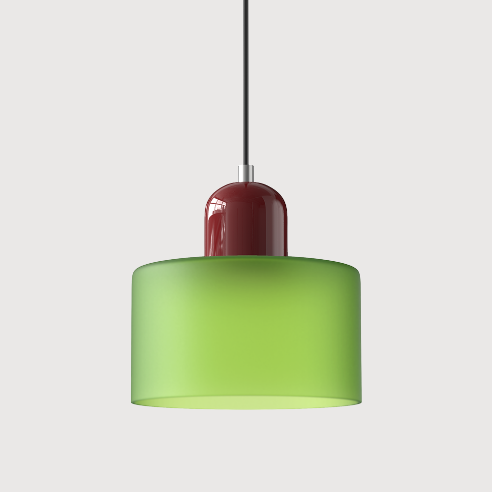 Modern Colored Glass Geometric Pendant Lamp
