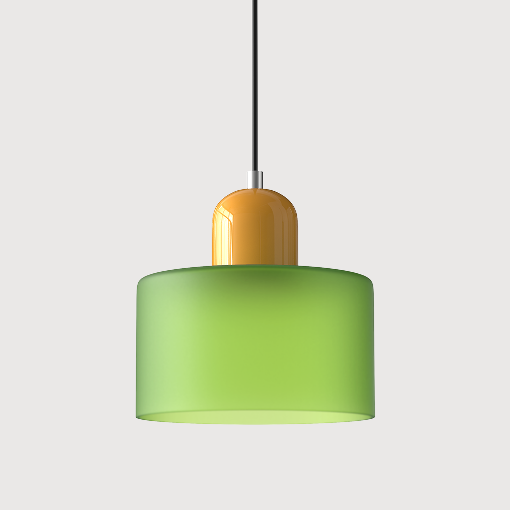 Modern Colored Glass Geometric Pendant Lamp