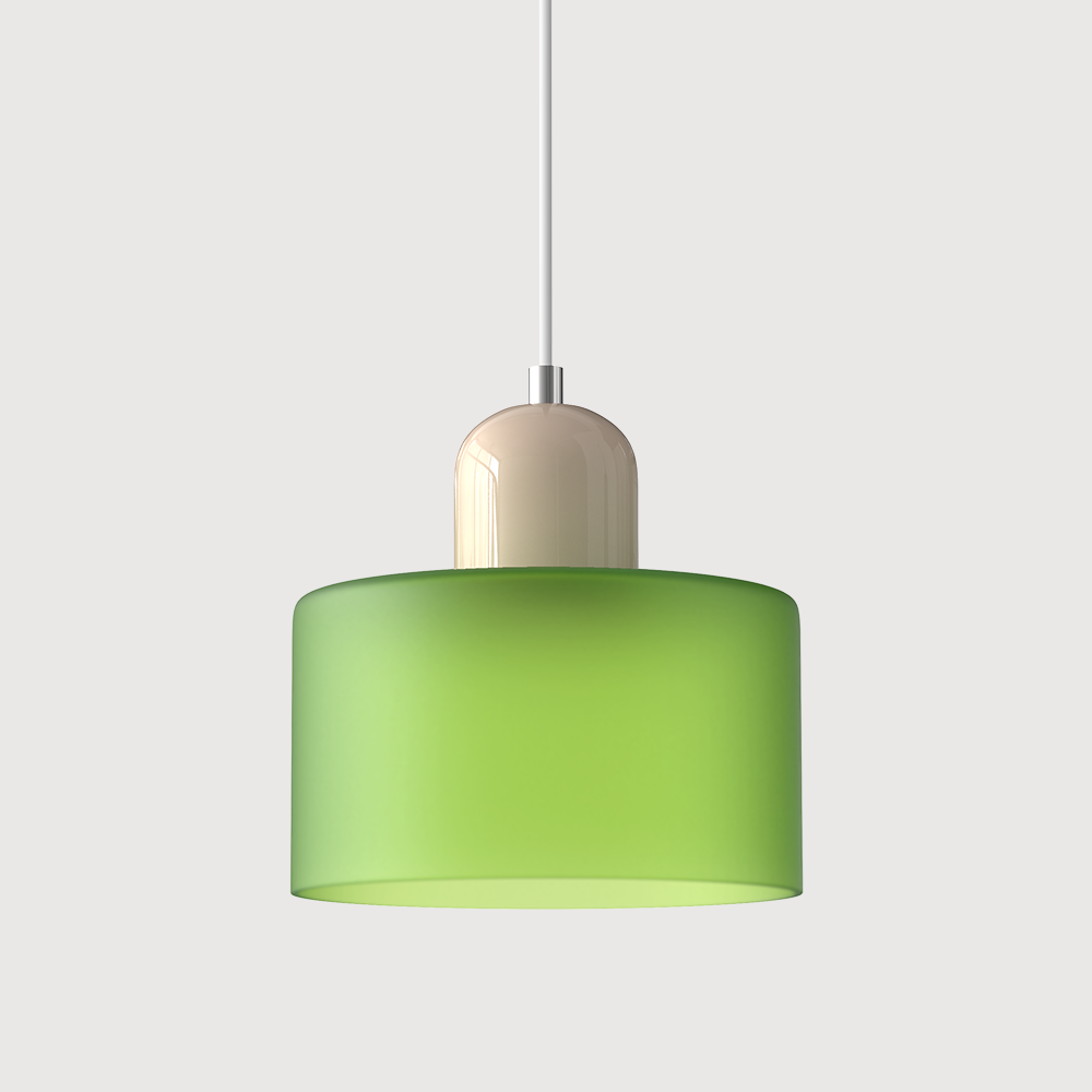 Modern Colored Glass Geometric Pendant Lamp