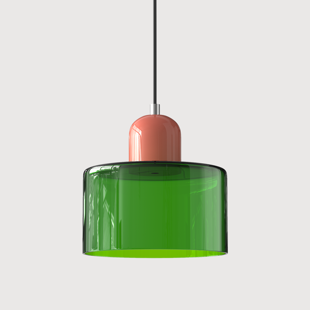 Modern Colored Glass Geometric Pendant Lamp