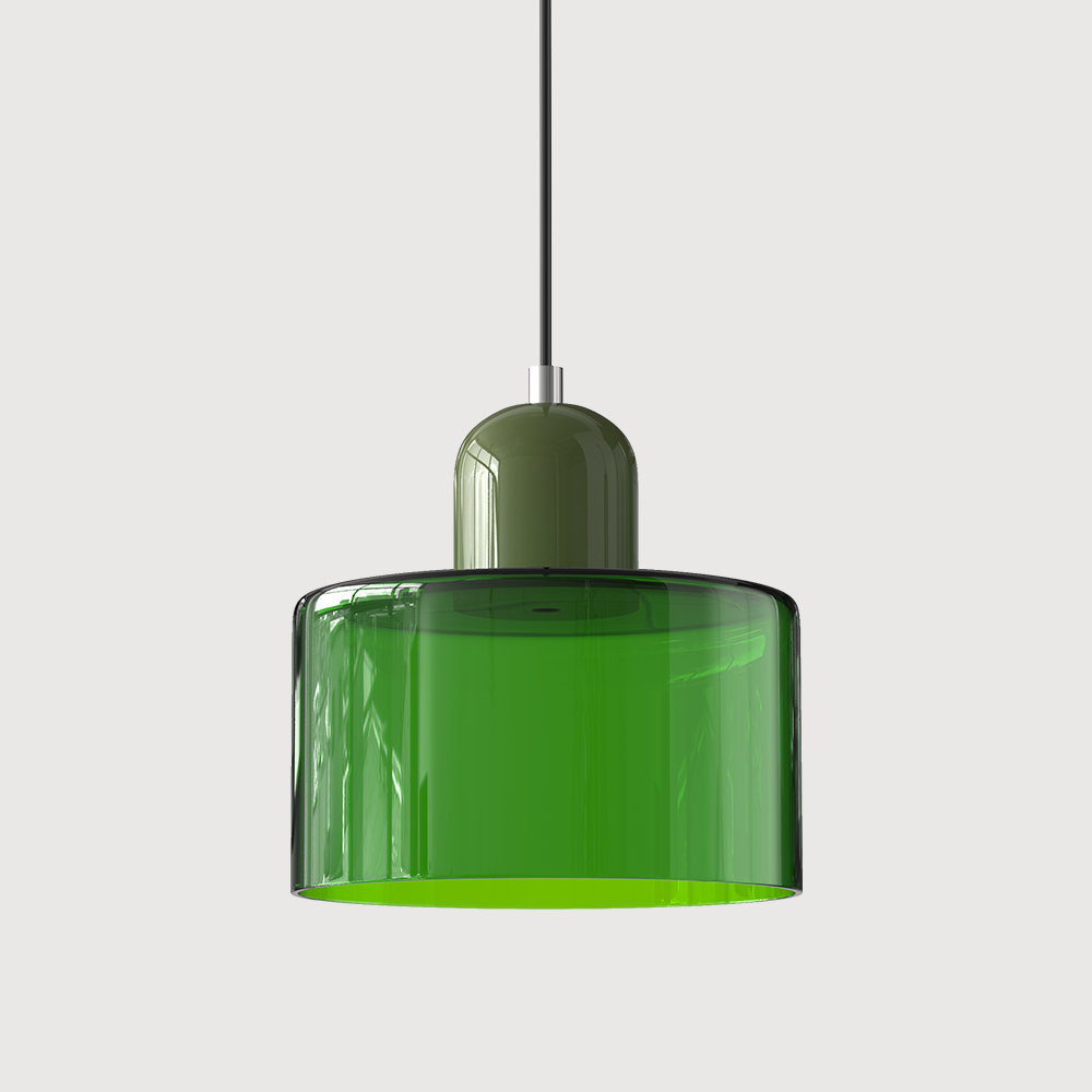 Modern Colored Glass Geometric Pendant Lamp