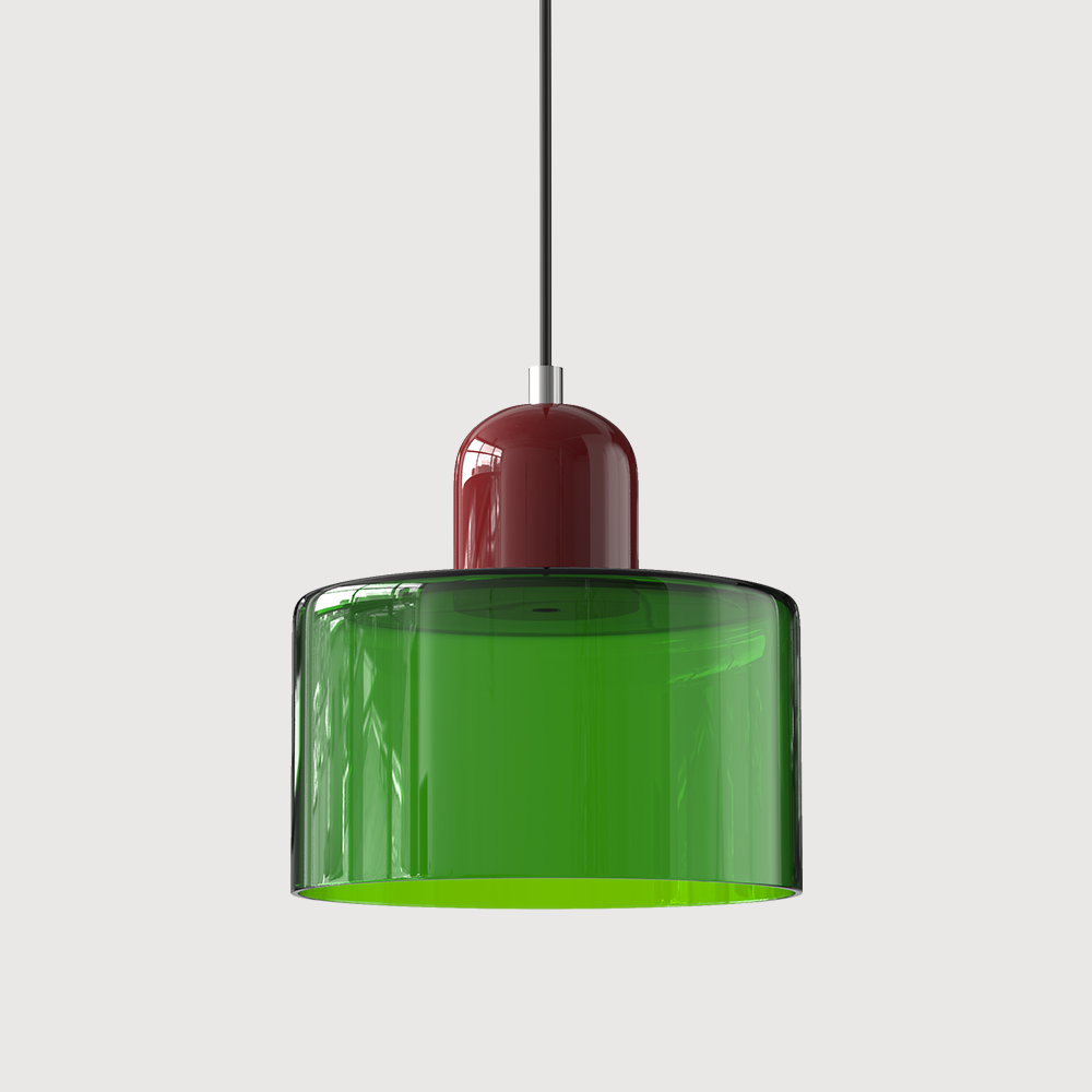 Modern Colored Glass Geometric Pendant Lamp