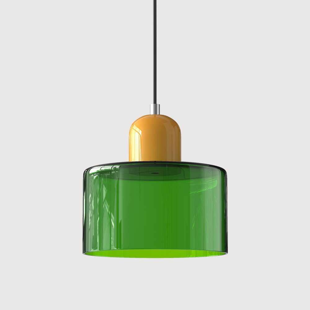 Modern Colored Glass Geometric Pendant Lamp