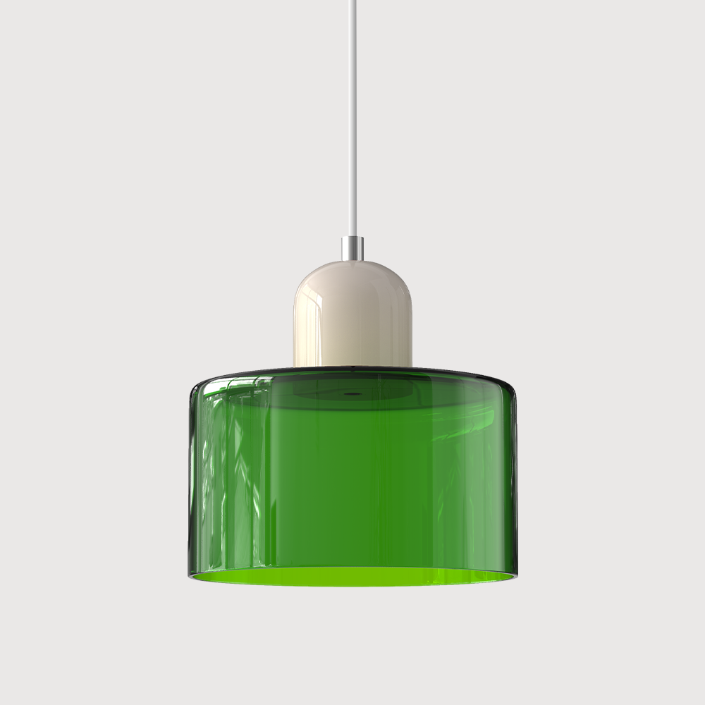 Modern Colored Glass Geometric Pendant Lamp