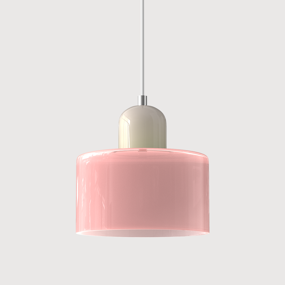 Modern Colored Glass Geometric Pendant Lamp