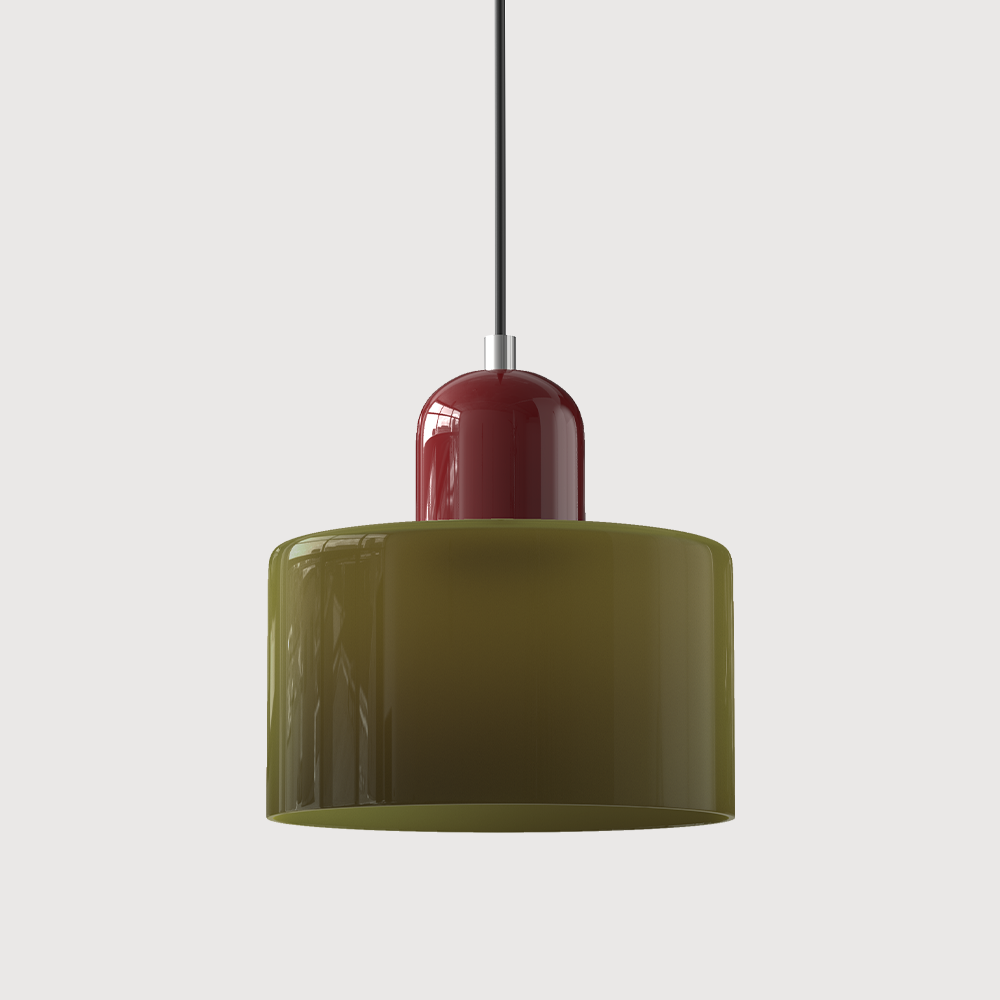 Modern Colored Glass Geometric Pendant Lamp