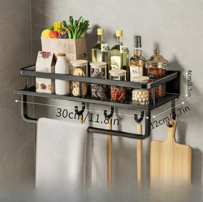 Modern Kitchen Shelf with Space-Saving Design