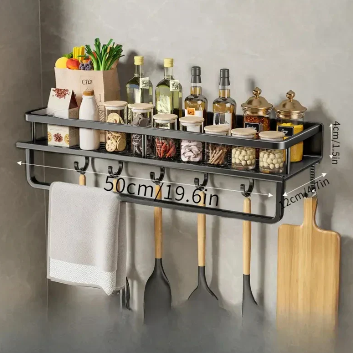 Modern Kitchen Shelf with Space-Saving Design