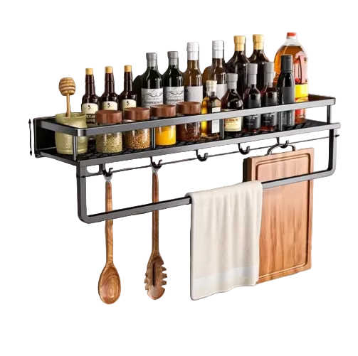 Modern Kitchen Shelf with Space-Saving Design