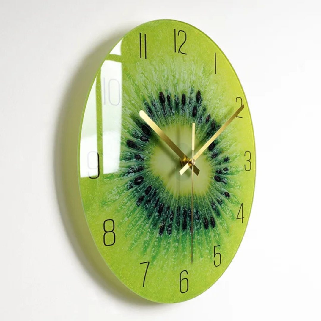 Modern Large Glass Wall Clock – Elegant Minimalist Design for Kitchen and Living Room
