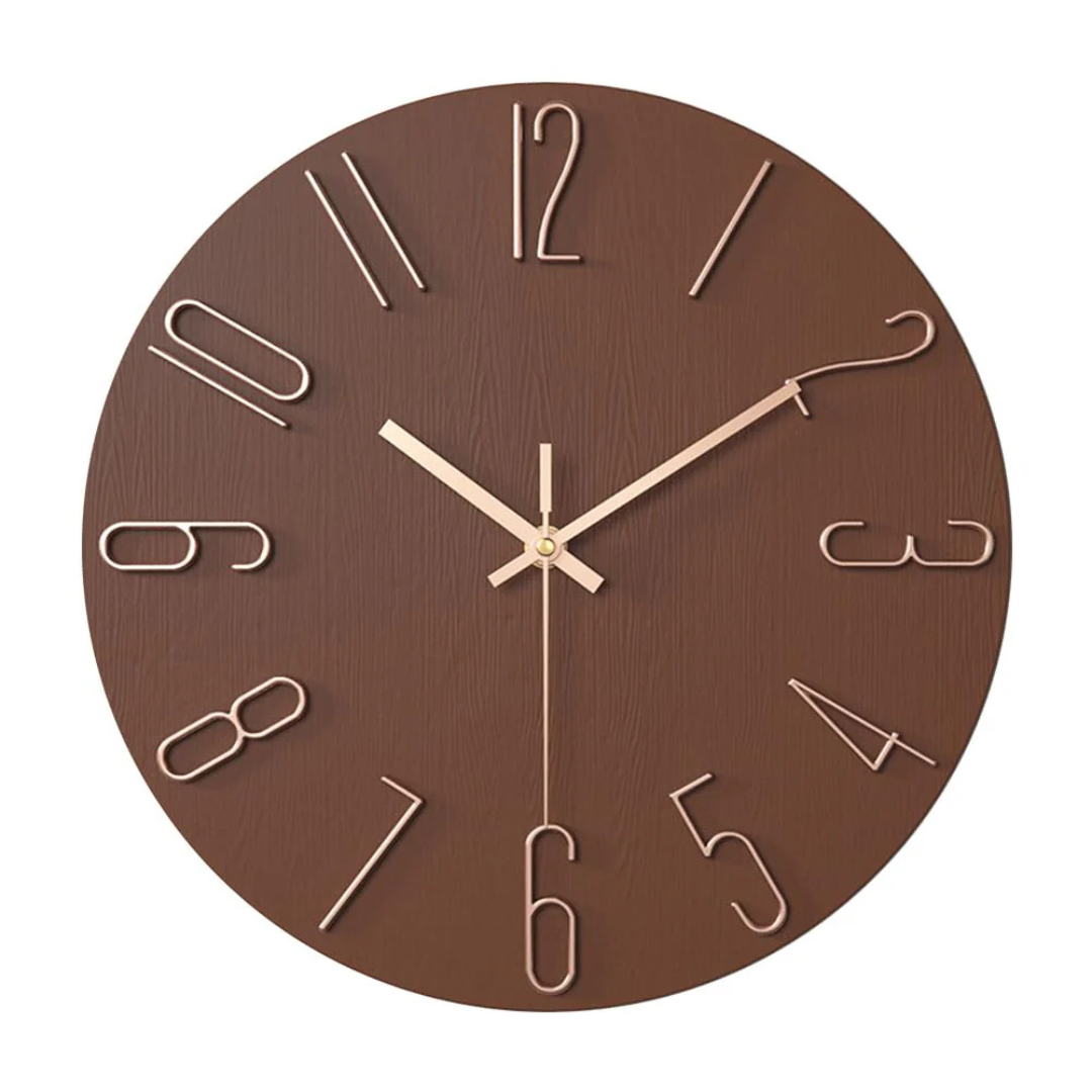 Modern Minimalist Silent Quartz Wall Clock for Living Room