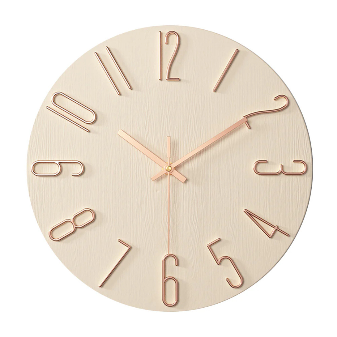 Modern Minimalist Silent Quartz Wall Clock for Living Room
