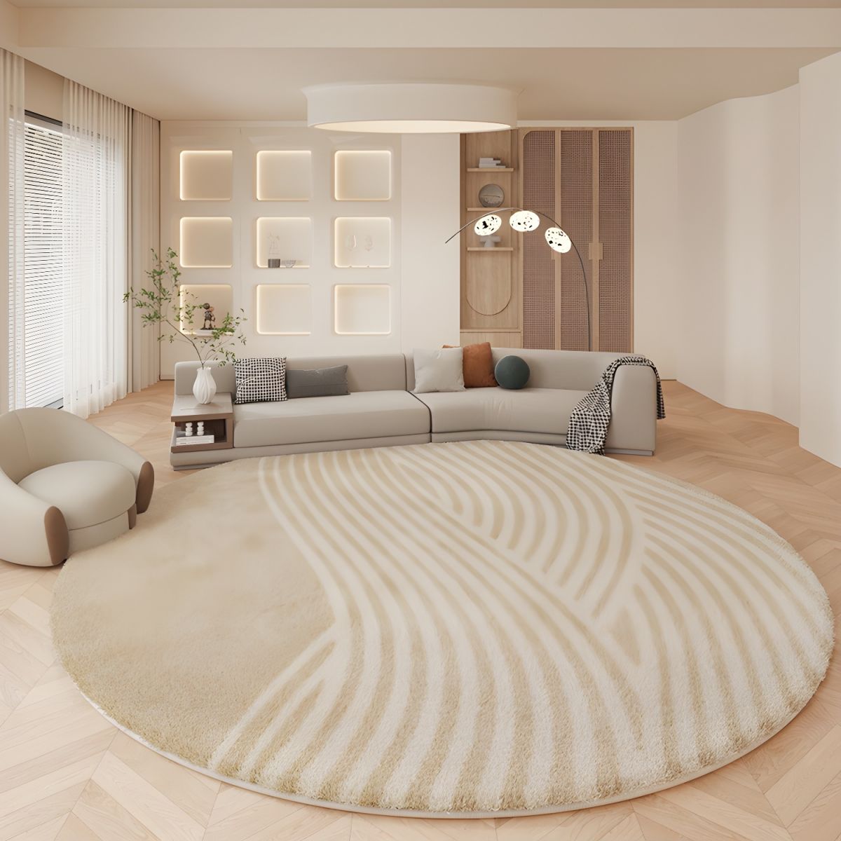 Modern Nordic Pet-Friendly Lambswool Rug