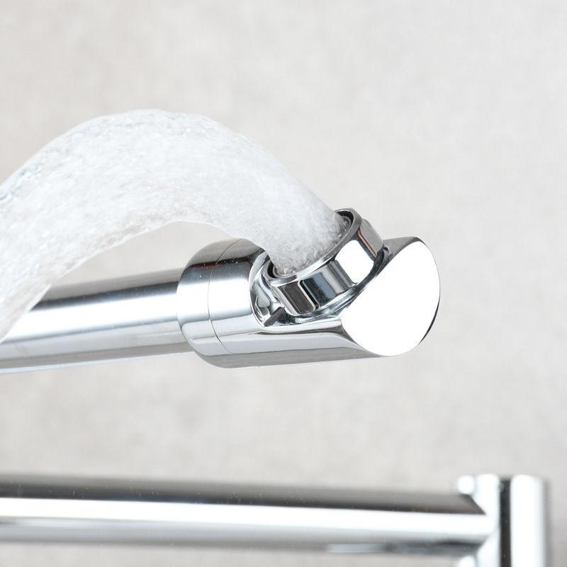Modern Single-Handle Wall-Mounted Pot Filler Faucet Low-Profile 1-Hole with Pull-Out Spout