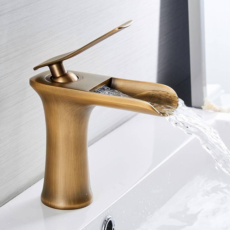 Modern Waterfall Bathroom Basin Tap
