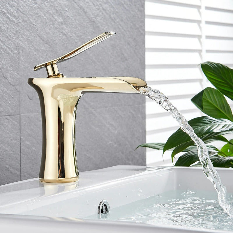 Modern Waterfall Bathroom Basin Tap
