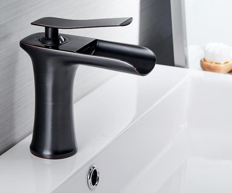 Modern Waterfall Bathroom Basin Tap