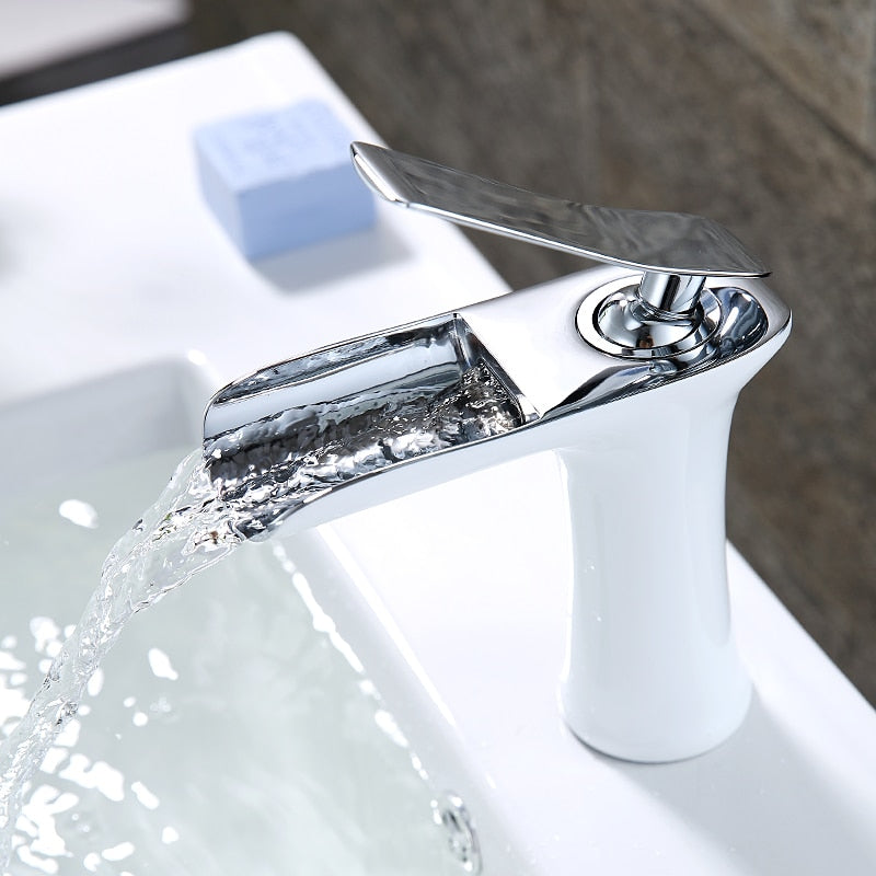 Modern Waterfall Bathroom Basin Tap