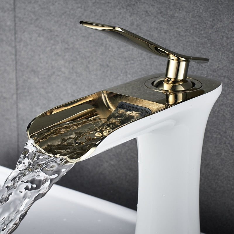 Modern Waterfall Bathroom Basin Tap