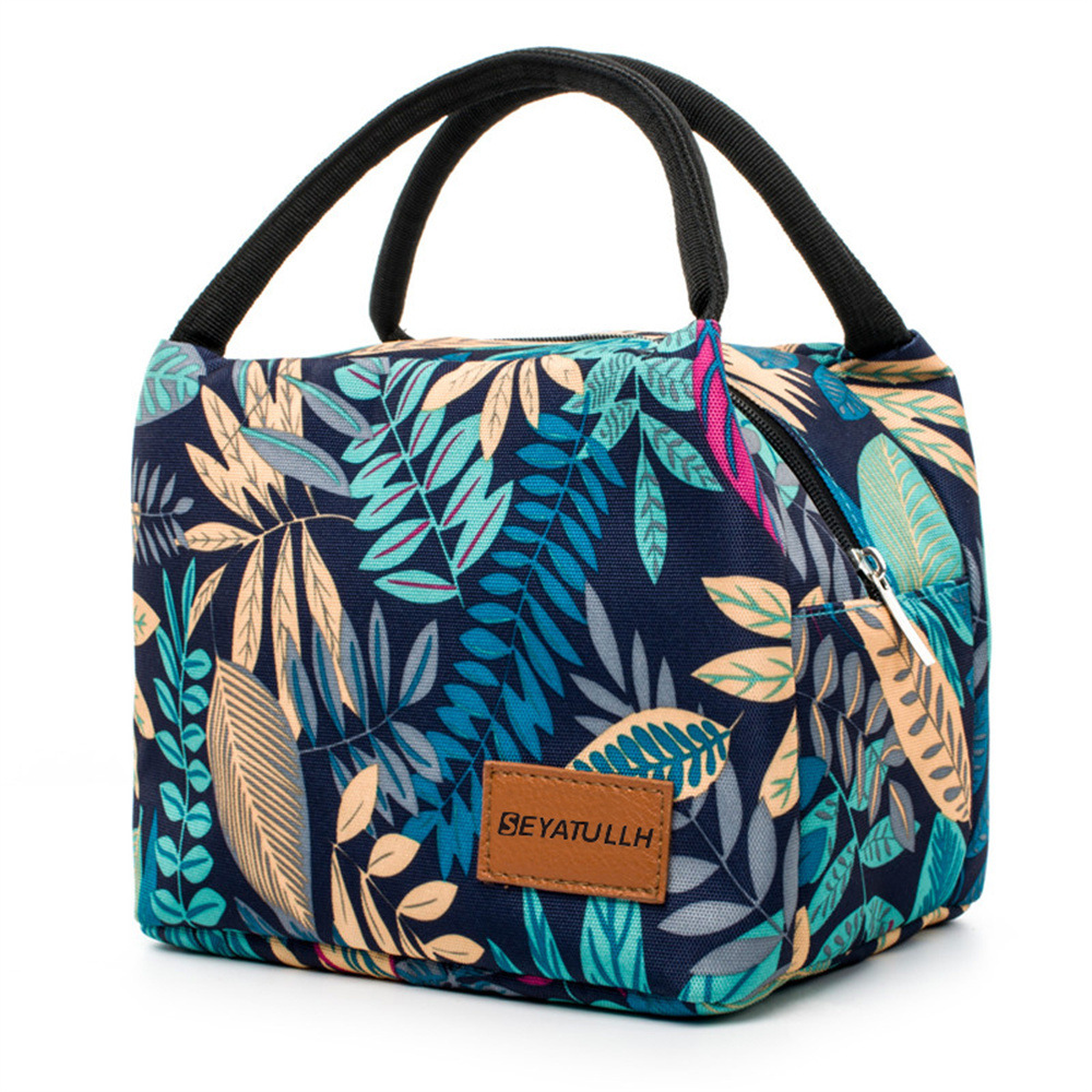 Multicolour Leaf Insulated Lunch Bag